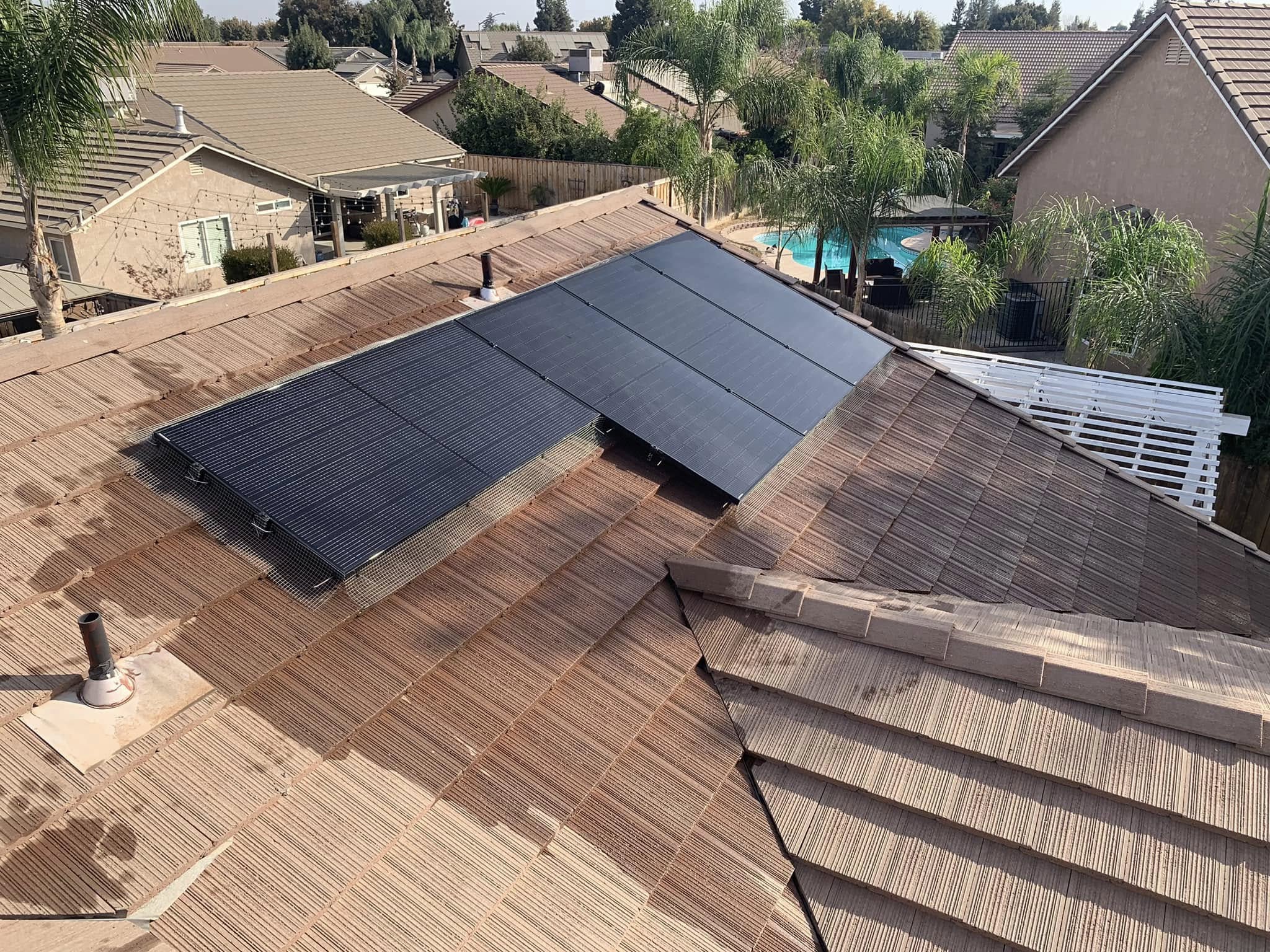 Commercial solar panel cleaning